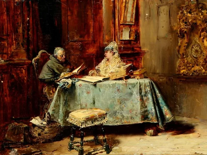 1856-Sebastiano Guzzone - Cardinale a tavola in compagnia